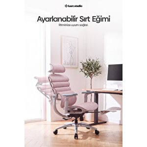 Rosso Ergonomik Çalışma Koltuğu - Pembe Pembe