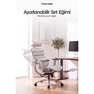 Rosso Ergonomik Çalışma Koltuğu - Beyaz Beyaz