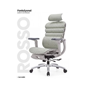 Rosso Ergonomik Çalışma Koltuğu - Su Yeşili Su Yeşili