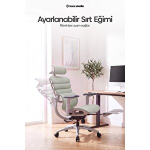 Rosso Ergonomik Çalışma Koltuğu - Su Yeşili Su Yeşili