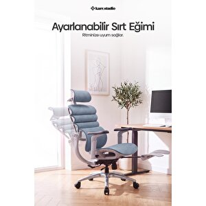 Rosso Ergonomik Çalışma Koltuğu - Mavi Mavi