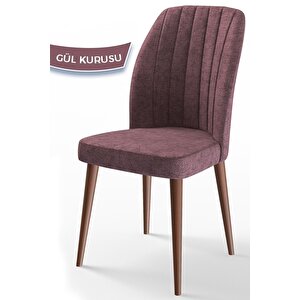 Etra Serisi, Gürgen Ayaklı 1.sınıf Yemek Odası Sandalye,gülkurusu Sandalye Ceviz Gürgen Ayaklı