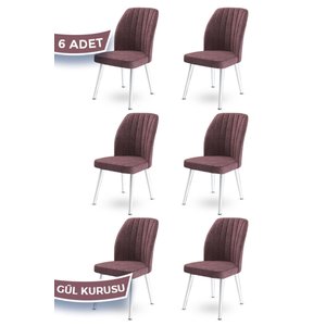 Platinum Serisi 1.sınıf Yemek Ve Mutfak Sandalyesi 6 Adet Ayaklar Beyaz