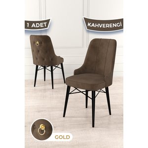 Pare Serisi, 1.sınıf Babyface Kumaş , Kahve Sandalye Gold Halkalı, Siyah Gürgen Ayak