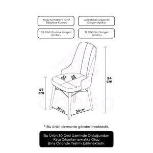 Pare Serisi, 1.sınıf Babyface Kumaş , Kahve Sandalye Gold Halkalı, Siyah Gürgen Ayak