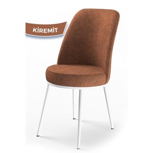 Pir Serisi 80x130 Sabit Beyaz Mermer Desen Mutfak Masa Takımı Ve 4 Kiremit Sandalye