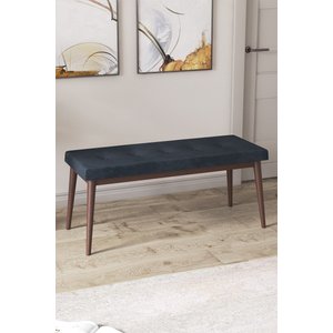 Arwen Serisi Bench, Gürgen Tam Isleket, 1.sınıf Babyface Kumaş , Antrasit Bench , Ceviz Ayak