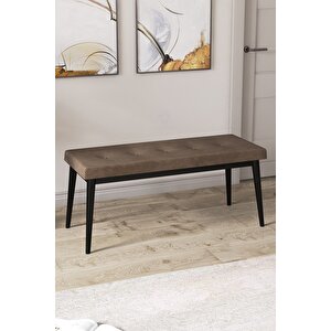 Arwen Serisi Bench, Gürgen Tam Isleket, 1.sınıf Babyface Kumaş , Kahve Bench , Siyah Ayak