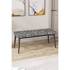 Pera Serisi Bench,gürgen Tam Isleket 1.sınıf Kumaş / Zebra-ceviz