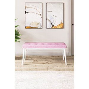 Pera Serisi Bench,gürgen Tam Isleket 1.sınıf Kumaş / Pembe-beyaz