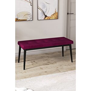 Arwen Serisi Bench, Gürgen Tam Isleket, 1.sınıf Babyface Kumaş , Mürdüm Bench, Siyah Ayak