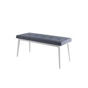 Pera Serisi Bench , Geniş Oturma Alanlı , 1. Sınıf Kumaş , Füme Bench , Beyaz Gürgen Ayak
