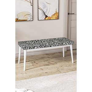 Pera Serisi Bench,gürgen Tam Isleket 1.sınıf Kumaş / Zebra-beyaz
