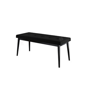 Pera Serisi Bench , Geniş Oturma Alanlı , 1. Sınıf Kumaş , Siyah Bench , Siyah Gürgen Ayak