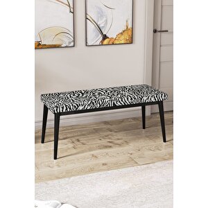 Pera Serisi Bench , Geniş Oturma Alanlı , 1. Sınıf Kumaş , Kahve Bench , Siyah Gürgen Ayak
