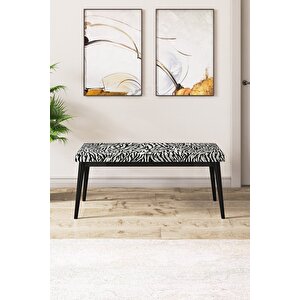 Pera Serisi Bench , Geniş Oturma Alanlı , 1. Sınıf Kumaş , Kahve Bench , Siyah Gürgen Ayak