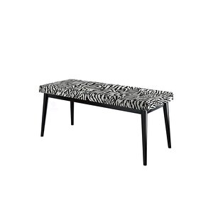 Pera Serisi Bench , Geniş Oturma Alanlı , 1. Sınıf Kumaş , Kahve Bench , Siyah Gürgen Ayak