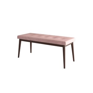 Arwen Serisi Bench, Gürgen Tam Isleket, 1.sınıf Babyface Kumaş, Pembe Bench, Ceviz Ayak