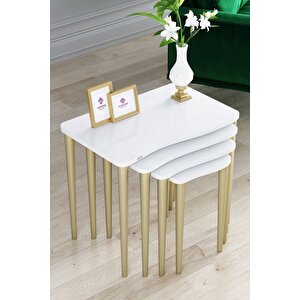 Kuğu Serisi Mdf Zigon Sehpa Takımı-4 Lü