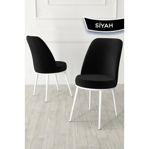 Rax Serisi 80x132 Mdf Açılabilir Beyaz Mermer Desen Yemek Odası Takımı Ve 4 Siyah Desen Sandalye