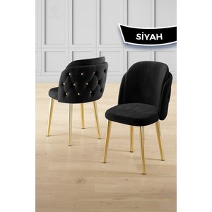 Zae Serisi 90x168 Lak Panel Antrasit Ironi Gold Ayak Masa Takımı 4 Siyahsandalye