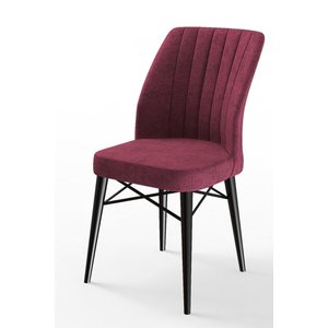 Flex Serisi Sandalye Bordo Sandalye Siyah Gürgen Ayaklı