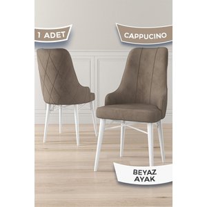 Neta Serisi, 1.sınıf Babyface Kumaş Sandalye, Beyaz Gürgen Ayak, 1 Adet Cappucino Sandalye