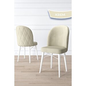 Rut Serisi Açılabilir 80x132 Beyaz Yemek Odası Takımı 4 Sandalye 1 Bench
