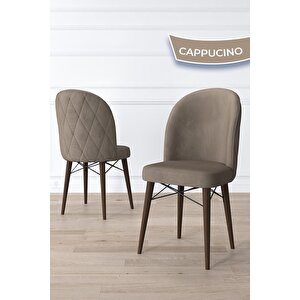 Rut Serisi Açılabilir Mdf 80x132 Beyaz Masa Ceviz Ayak Yemek Odası Takımı 4 Sandalye 1 Bench