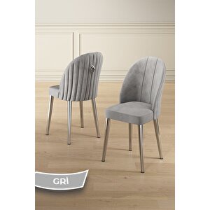 Edaf Serisi 80x132 Mdf Açılabilir Siyah Mermer Desen Mutfak Masa Takımı 4 Gri Sandalye Krom Detay