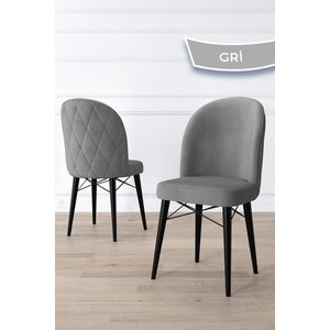 Rut Serisi Açılabilir Mdf 80x132 Siyah Mermer Desen Yemek Odası Takımı 4 Gri Sandalye 1 Bench