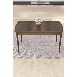 Roy Serisi 80x132 Mdf Açılabilir Barok Ahşap Desen Masa Takımı 4 Antrasit Sandalye Ve 1 Bench