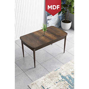 Han Serisi 70x114 Açılabilir Mdf Mutfak Masası Yemek Masası Barok Ahşap Desen