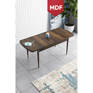 Han Serisi 70x114 Açılabilir Mdf Mutfak Masası Yemek Masası Barok Ahşap Desen