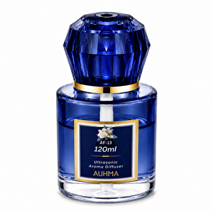 Auhma Af-13 120ml Şarjlı Ultrasonik Araç Koku Difüzörü Mavi Ambiyans Işıklı Ebony Esans Aroma Yayıcı