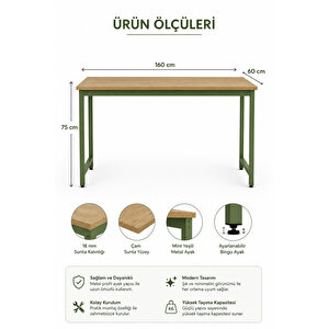 Çam Çalışma Masası, Yeşil Çalışma Masası, 160 Cm Çalışma Masası, Çocuk Çalışma Masası, Calisma Masasi, Ders Çalışma Masası, Ofis Masası, Bilgisayar Masası, Pc Masası, Yemek Masası, Metal Ayaklı