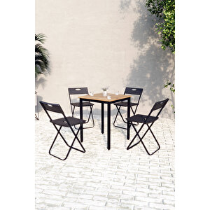 Balkon Bahçe Mutfak 5'li Bistro Set Masa Sandalye Takımı