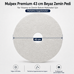 Premium 43 Cm Beyaz Zemin Pedi 5’li – Cila Parlatma Pedi