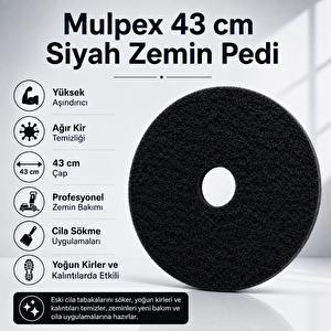 43 Cm Siyah Zemin Pedi – Cila Sökme Ve Ağır Temizlik Pedi