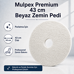 Premium 43 Cm Beyaz Zemin Pedi – Cila Parlatma Pedi