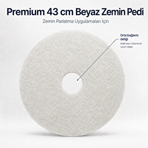 Premium 43 Cm Beyaz Zemin Pedi – Cila Parlatma Pedi