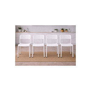 5'li Mutfak Masa Takımı, 4 Sandalye Ve 1 Masa, Yemek Odası, Bahçe Takımı, 4 Kişilik, Metal Ayaklı