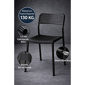 5'li Mutfak Masa Takımı, 4 Sandalye Ve 1 Masa, Yemek Odası, Bahçe Takımı, 4 Kişilik, Metal Ayaklı