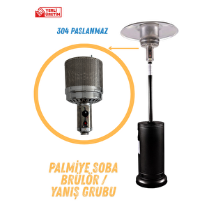 Palmiye Soba Yanış Grubu - Şemsiye Ve Mantar Tipi Isıtıcı Uyumlu Komple Brülör Seti (yerli Üretim)
