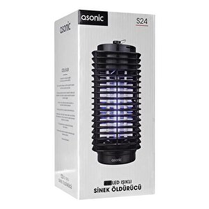Asonıc S24 Pro 4 Watt Siyah Taşınabilir Led Mavi Işıklı Sinek Öldürücü