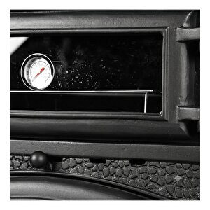 Dorello Odunluklu 3 Camlı Kuzineli Pik Döküm Odun Kömür Sobası - Drl-011st