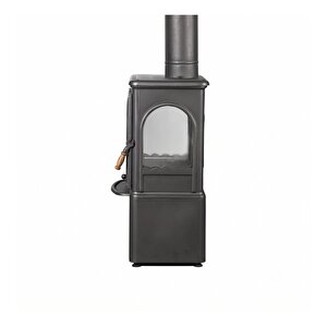 Dorello Odunluklu 3 Camlı Pik Döküm Odun Kömür Sobası - Drl-022st