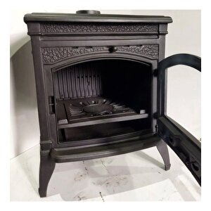 Dorello Tek Camlı Pik Döküm Odun Kömür Sobası - Drl-016