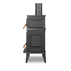 Dorello Odun Kömür Sobası Tam Pik Döküm Fırınlı Kuzine Şömine Sobası Drl-044