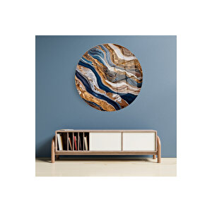 Cam Tablo: Modern Dalga Desenli Lüks Duvar Dekoru | Modern Dekorasyon Temalı Dekoratif Duvar Tablosu, Salon, Ev Ve Ofis Dekoru, 50x50 Cm 50x50 cm